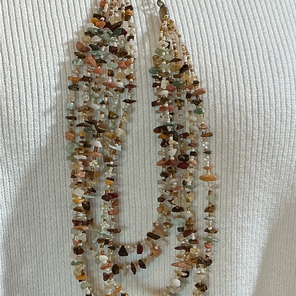 Elegant Multicolor Gemstone Necklace
